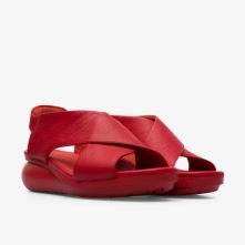 Camper Balloon Wedge Sandals Red - Womens Singapore CGBALL-192